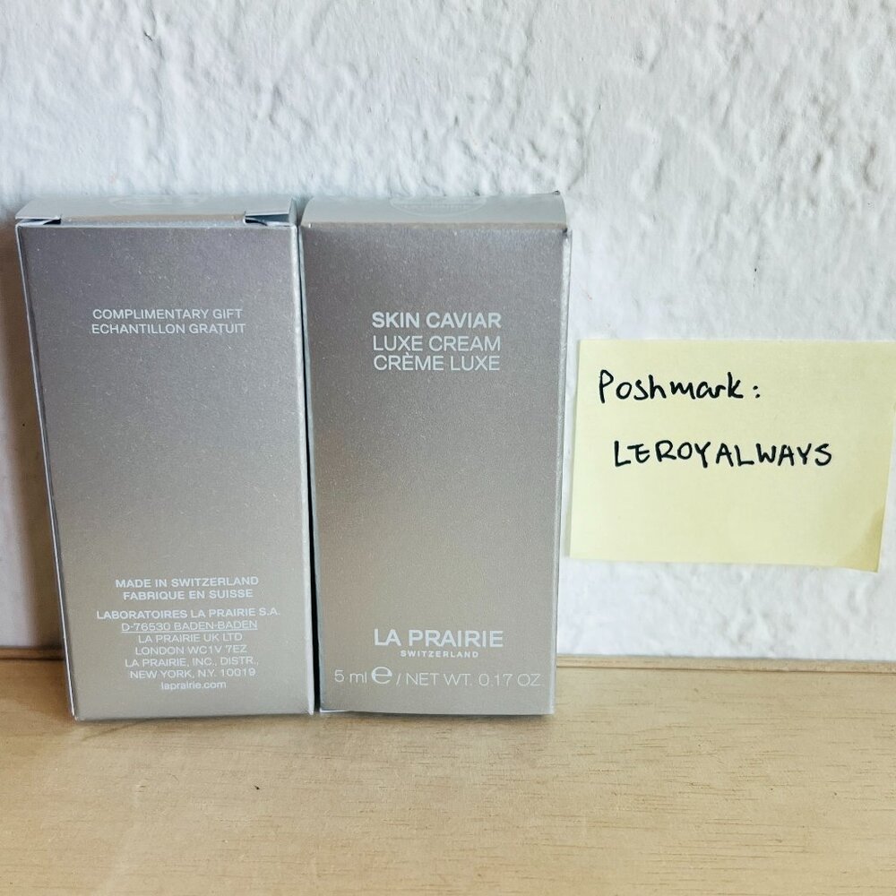 2X BNIB La Prairie Skin Caviar Luxe Cream 0.17 oz / 5 ml ea.